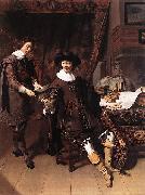 Thomas De Keyser Constantijn Huygens and his Clerk Spain oil painting artist